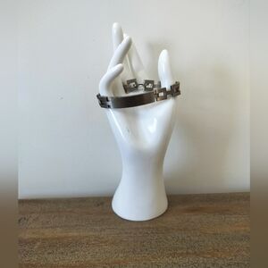 Signed Speidel Stainles Steel Solid Link Bracelet Troy